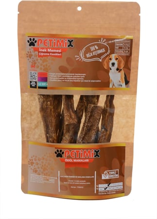 İnek Memesi Çubukları Çiğneme Kemikleri Köpek Ödül Maması 130g