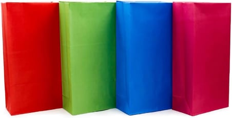 15x29 Renk Şöleni Mix Kese Kağıdı Seti – 4 Renk Karışık 12’li Paket | Kalın, Dayanıklı Hediye Paketleme İçin İdeal