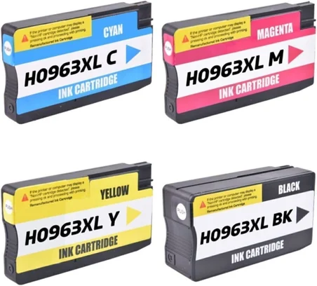 Bk Gift 4 Renk 1 Set Hp 963Xl 3Ja27Ae Uyumlu Kartuş - Hp 9010 9012 9013 9016 9020