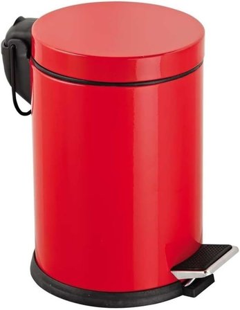 Premium Serisi 12 Litre Hacimli Paslanmaz Banyo-Mutfak Pedallı Çöp Kovası Pembe, 12l