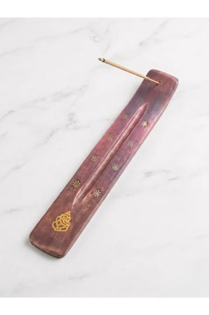 Doğal Ahşap Kayık Tütsülük - Yoga ve Meditasyon İçin Dekoratif Tütsü Kayığı