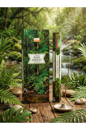 Darshan Rain Forest Yağmur Ormanı Aromalı Çubuk Tütsü 20 Adet Çubuk - Doğal Ortam Kokusu