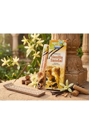 Darshan Vanilla Sandal (Vanilya & Sandal Ağacı) Çubuk Tütsü 20 Adet
