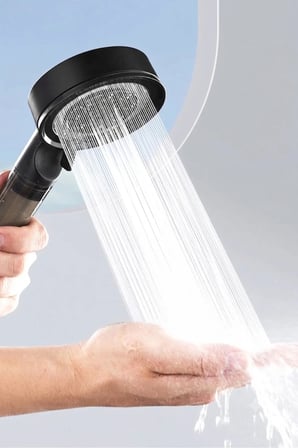 5 fonksiyonlu Filtreli Çelik Model Turbo Jet Komple Duş Seti Siyah Hortum Ve Mafsal