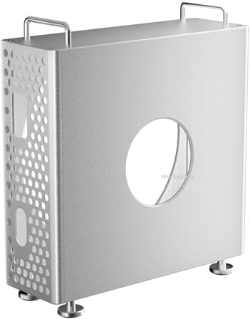 McStorey Mac mini M4 M4 Pro Standı Gümüş, Alüminyum Dikey Koruyucu Kasa, Havalandırmalı Metal Mac mini Tutucu, Port Erişimli Ayaklı Masaüstü Stand, 2024 Uyumlu