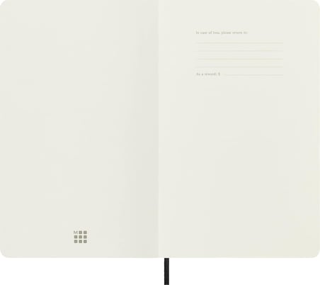 Moleskine Large Boy Yumuşak Kapak Çizgili Defter Siyah /