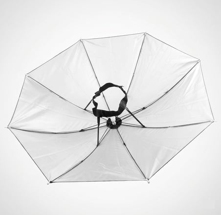 Kafa Şemsiyesi, Beyaz, Hac Umre için Güneş Koruma, UV Korumalı, Ayarlanabilir Kafa Bandı, Hafif Polyester, 53x32 cm, 2 Adet