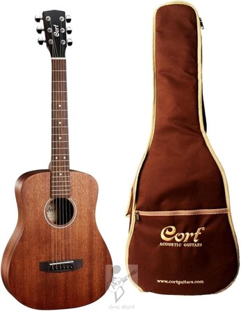 AD Mini M OP Akustik Gitar, 3/4 Ölçü, Maun, Çantası Dahil