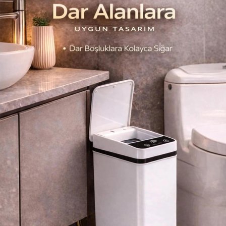 Clean S1 Akıllı Sensörlü Otomatik Kapaklı Hijyenik Çöp Kovası