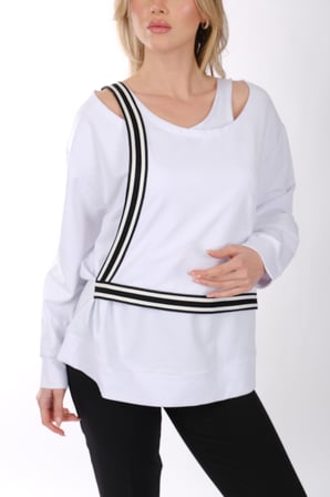 Ysatis Minimalist Oversize V Yaka Uzun Kol Kadın Bluz - Günlük & Özel Gün