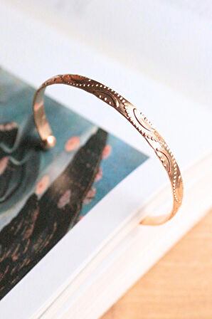 Desenli Gold Bileklik