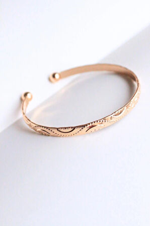 Desenli Gold Bileklik
