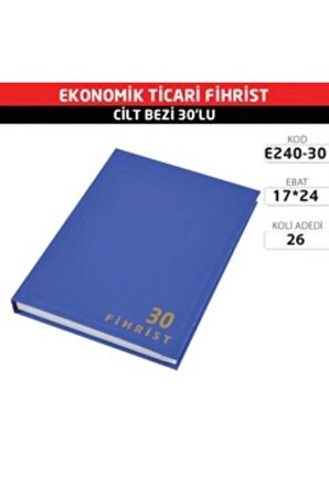 17*24 Eko Cilt Bez Ticari Fihrist 30 Yp.