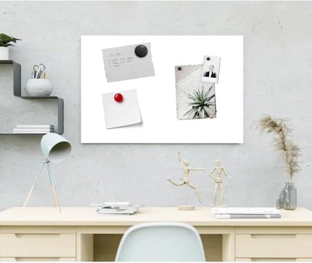 Dünya Magnet Beyaz Magnet Panosu, 50X70 Cm Dekoratif Metal Mıknatıs Pano
