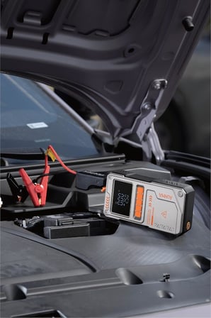 Jump Starter Auhma Akü Takviye Cihazı 10.000 mAh 4'ü 1 Arada Powerbank Çantalı Hava Kompresörü 150 PSI Otomobil SUV Motosiklet Bisiklet için Gri