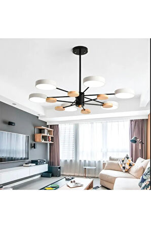 Ahşap Detaylı Hanging Led Avize
