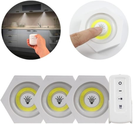 3 Lü Premium Kablosuz LED Dokunmatik Lamba Seti Köşeli Uzaktan Kumandalı Pilli Dekoratif Gece Işığı