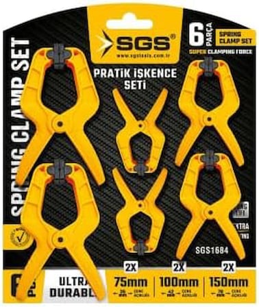 SGS PRATİK İŞKENCE SETİ 6 PARÇA 75MM-100MM-150MM SGS1684