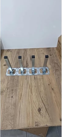 HAMADEX Katlanır Metal Sofra Ayağı, Gümüş Renk, 4'lü Set, Yer Sofrası İçin, Masa Ayağı (30cm)