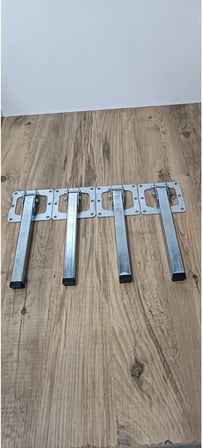 HAMADEX Katlanır Metal Sofra Ayağı, Gümüş Renk, 4'lü Set, Yer Sofrası İçin, Masa Ayağı (30cm)