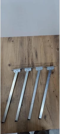 HAMADEX Katlanır Metal Sofra Ayağı, Gümüş Renk, 4'lü Set, Yer Sofrası İçin, Masa Ayağı (30cm)