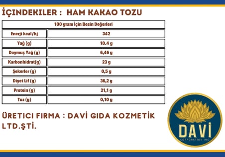 Ham ( Naturel ) Kakao Tozu 750 gr