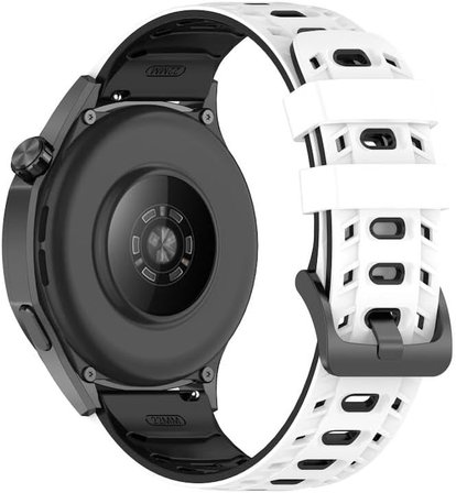 Huawei ile Uyumlu Mecha Style 22mm Kordon GT6/GT6 Pro/GT5/GT5 Pro/GT4/GT3/GT3 Pro/GT2/GT2 Pro 46mm için Nefes Alabilen GT6 Pro Kordonu Yumuşak Doku Çift Renk GT6 Kordon