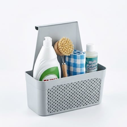 Dolap İçi Asılabilir Plastik Organizer Deterjan Sünger Düzenleyici Askı Mutfak Banyo Dolap İçi Düzenleyici Kapak Arkası Organizer Sepet (Asorti Renk)