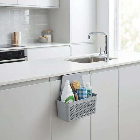 Dolap İçi Asılabilir Plastik Organizer Deterjan Sünger Düzenleyici Askı Mutfak Banyo Dolap İçi Düzenleyici Kapak Arkası Organizer Sepet (Asorti Renk)