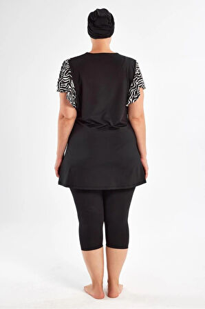 Maresiva 252805 Coral Büyük Beden Kısa Kol Taytlı Mayo