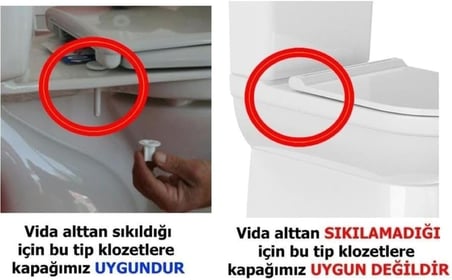Ege Anatolia Klozet Kapağı Akdeniz Klozet Kapak Antibakteriyel Hijyenik Lüx Alttan Sıkmalı