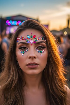 Çok Renkli Yüz Taşı Face Gems Parti Festival Makyaj Aksesuarı