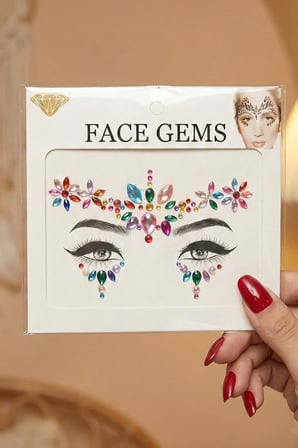 Çok Renkli Yüz Taşı Face Gems Parti Festival Makyaj Aksesuarı
