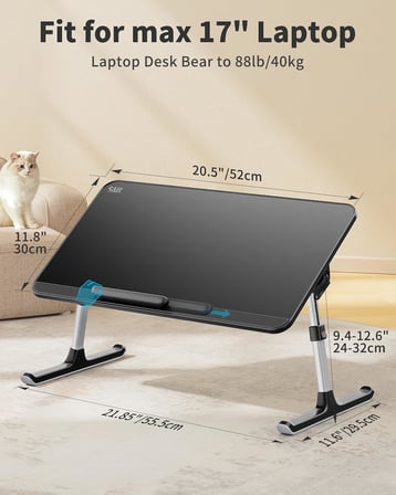 Bix AL30 Ayarlanabilir Laptop Standı Ergonomik Tasarım 17 İnç Uyumlu Taşınabilir Masa Siyah