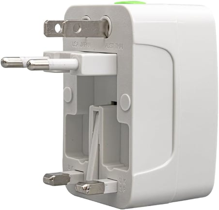 Evrensel Seyahat Adaptörü, Priz Çevirici Dönüştürücü, 150+ Ülke Uyumlu, Tip A/B/C/G/I, Beyaz, Kompakt Tasarım, 110V 250V Uyumlu (1ADET)