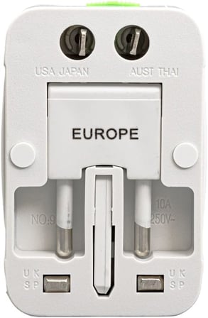 Evrensel Seyahat Adaptörü, Priz Çevirici Dönüştürücü, 150+ Ülke Uyumlu, Tip A/B/C/G/I, Beyaz, Kompakt Tasarım, 110V 250V Uyumlu (1ADET)
