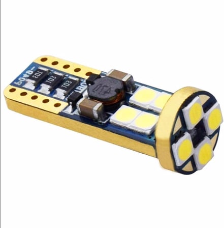 12 Ledli Park Plaka Tavan Ampulü T10 Led Dipsiz W5W Canbus - BEYAZ