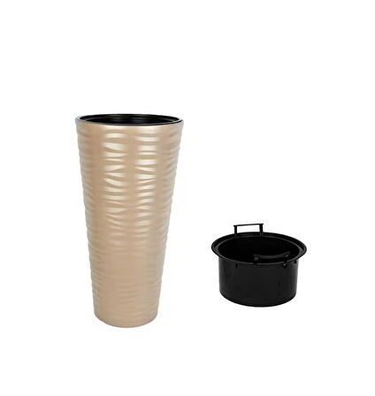 Omnipazar SO-KVT1 Kumsal Vazo Saksı Takımı 51 lt Mocha 3 Adet 