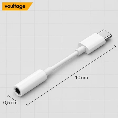 USB-C To 3.5mm Jak Kulaklık Adaptörü - Dijital Dönüştürücü - Tüm Cihazlarla Uyumlu - Siyah - Kompakt Tasarım - Yüksek Kaliteli Ses - Taşınabilir