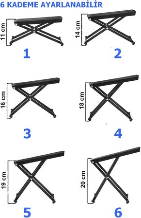 Gitar Ayak Sehpası Metal - Foot Stool - Gitar Ayaklığı