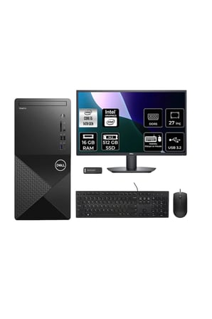 Vostro 3030MT i5 14600 16GB 512GB SSD FDOS Masaüstü Bilgisayar + 27" Monitör