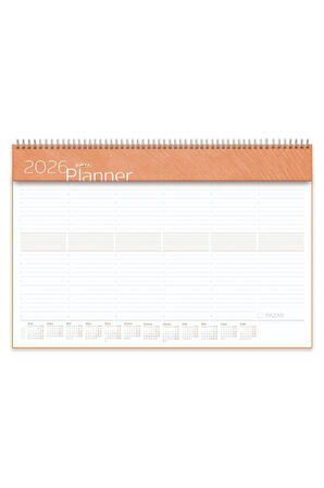 2026 40x28 Globe Spiralli Masaüstü Planlayıcı (252-SMK)