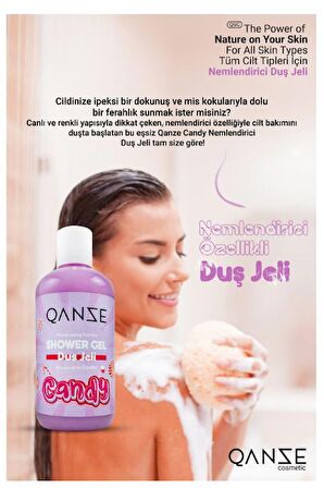 Qanze Candy Nemlendirici Duş Jeli – Yoğun Temizleme Ve Ferahlatıcı Eşsiz Çiçeksi Kokulu – VS Bombshell 250 ml