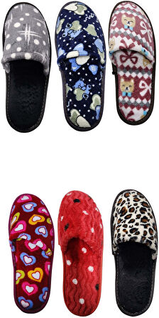 Kadın Önü Kapalı Yıkanabilir Puf Dikişli İçi Süngerli Kışlık Çeyiz Bohça Misafir Ev Terliği 253