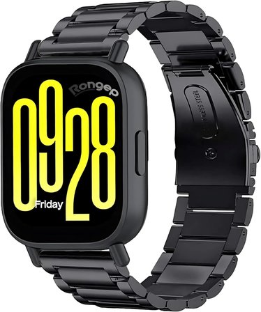 Xiaomi ile Uyumlu Bakla Model Çelik Kordon Redmi Watch 5 Active/Redmi Watch 5 Lite/Watch S4/Watch 2/2Pro/S3/S1/S1Pro/S1 Active İçin Katlanır Toka Mekanizmalı Paslanma Yapmayan Kayış