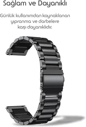 Xiaomi ile Uyumlu Bakla Model Çelik Kordon Redmi Watch 5 Active/Redmi Watch 5 Lite/Watch S4/Watch 2/2Pro/S3/S1/S1Pro/S1 Active İçin Katlanır Toka Mekanizmalı Paslanma Yapmayan Kayış