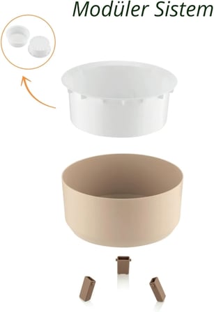 Tripot Saksı (Bej, 3 Boy)