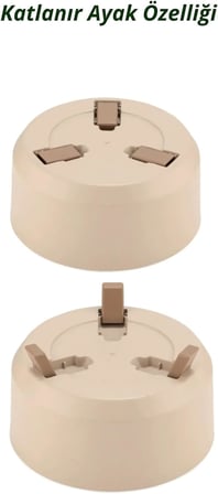 Tripot Saksı (Bej, 3 Boy)