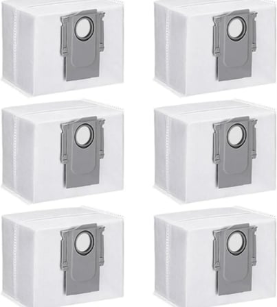 Roborock Q5+,Q5 Max+Q5 Pro,Q5 Pro+ Q7 Max,Q7 Max+,Q8 Max,Q8 Max+,Q8 Max Pro Robot Süpürge Uyumlu Toz Torbası Yedek Parça Seti-6 Adet