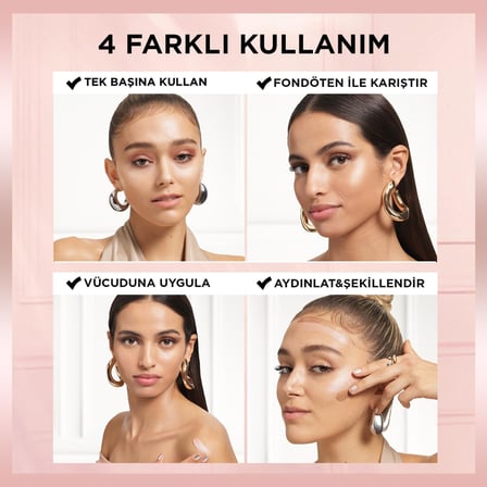 L'Oreal Paris Glotion All-In-One Doğal Işıltı Aydınlatıcı Losyon - 902 Light Glow - 40 ml